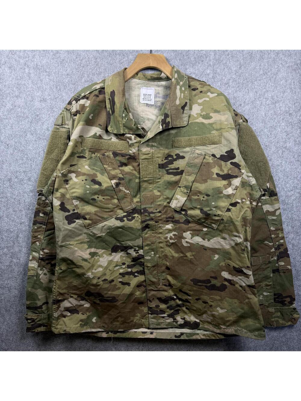 Army Combat Uniform Insect Shield Camo Camouflage Jacket Mens Medium Long ML